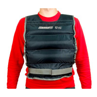 Жилет для обтяження EasyFit, Вага 10 кг, Оксфорд, Пісок, Чорний