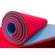 Двухслойный коврик EasyFit для пилатеса, фитнеса и йоги, 183x61 см, толщина 6 мм, TPE/TC, ECO-Friendly, красно-голубой