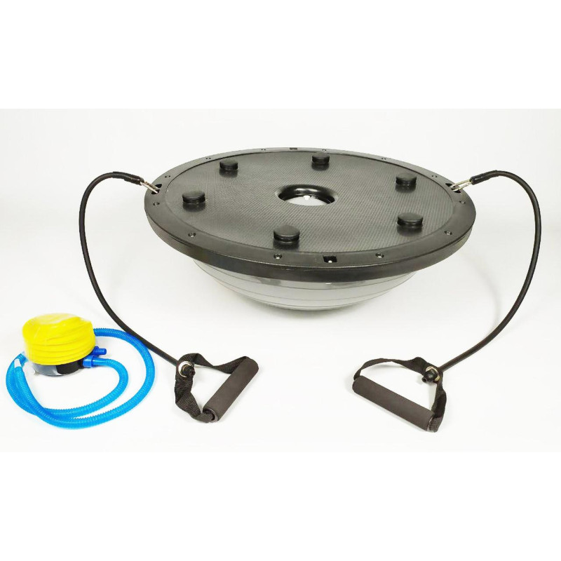 Балансировочная платформа EasyFit BOSU, Диаметр 60 см, Высота 23 см, Максимальная нагрузка 120 кг, Пластик, ПВХ, Резина, Серый