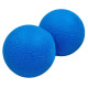 Подвійний масажний м'яч EasyFit, Довжина 12 см, Діаметр 6 см, Матеріал TPR, для МФР, зняття напруги та самомасажу, Синій