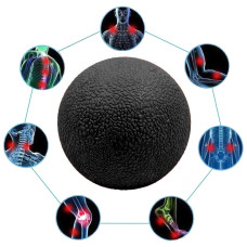 Масажний м'ячик EasyFit, Матеріал TPR, Діаметр 6 см, Чорний