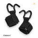 Крюки для турника EasyFit, сталь с неопреном, черные