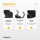 Крюки для турника EasyFit, сталь с неопреном, черные