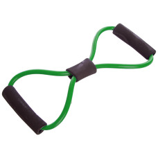 Еспандер EasyFit восьмерка трубчатый, Длина 100 см, TPR, Резина, Неопреновые ручки, для фитнеса и реабилитации, Зеленый