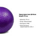 Фитбол EasyFit с массажной поверхностью, ПВХ, диаметр 75см, максимальная нагрузка 120 кг, фиолетовый, для фитнеса, йоги, пилатеса, реабилитации и профилактики боли в спине