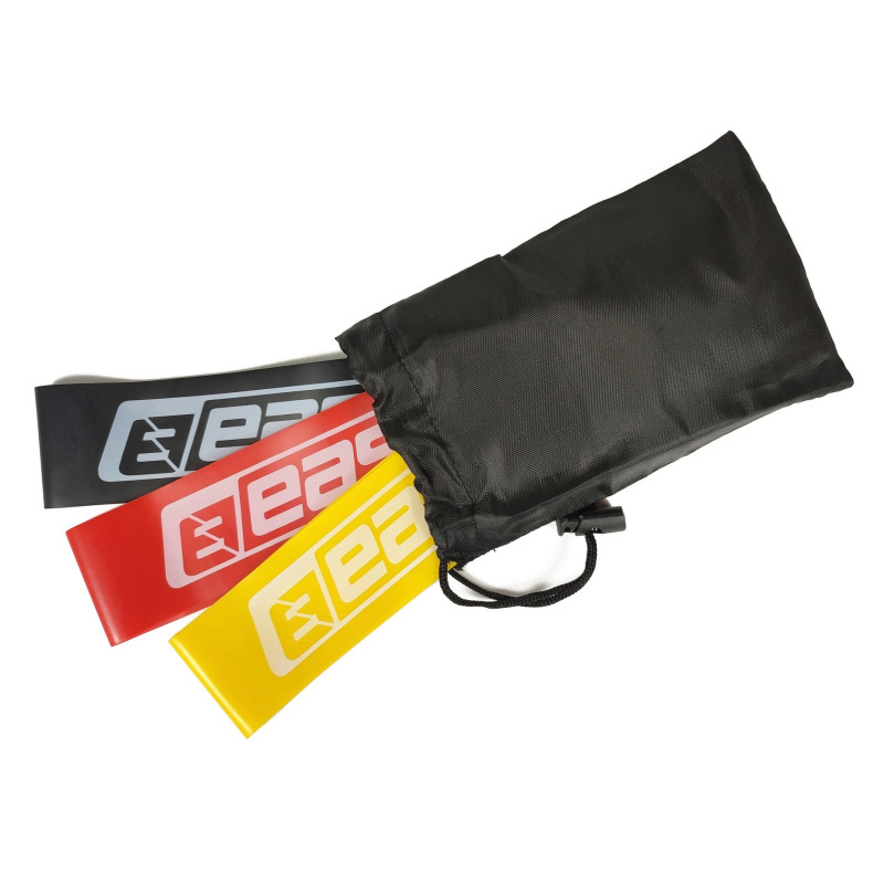 Резиновые кольца (эспандеры) EasyFit, Набор 3 шт, Сопротивление 9-18 кг, Длина 60 см, Ширина 5 см, Латекс, Для фитнеса, силовых упражнений и реабилитации