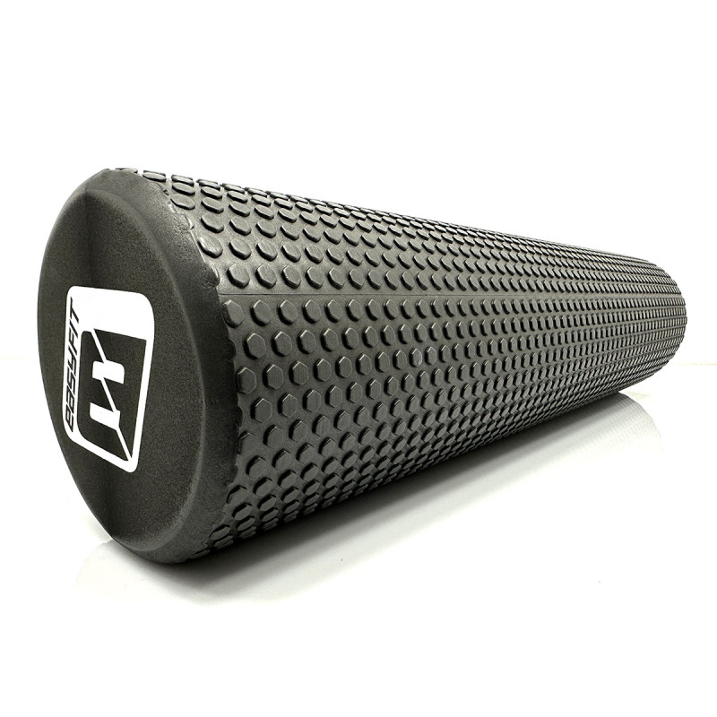 Массажный ролик (валик) EasyFit Foam Roller, Длина 60 см, Диаметр 15 см, Пена EVA с мелкой массажной поверхностью, для МФР, фитнеса, йоги и реабилитации, Черный
