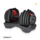 Гантель набірна EasyFit UniWeight, регульована, 1,5–16 кг, сталь/поліпропілен, чорна