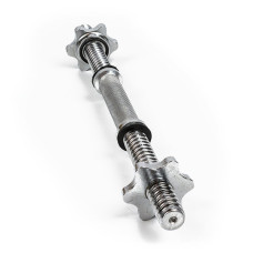 Гантельний гриф EasyFit хромований, Довжина 45 см, Діаметр 25 мм, Сталь, Для силових тренувань