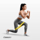 Набор фитнес-резинок для ног EasyFit (3 шт), Сопротивление 9-18 кг, Длина 60 см, Ширина 5 см, Латекс, Черный, Красный, Желтый