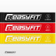 Набор фитнес-резинок для ног EasyFit (3 шт), Сопротивление 9-18 кг, Длина 60 см, Ширина 5 см, Латекс, Черный, Красный, Желтый