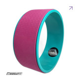 Колесо для йоги EasyFit TPE, Диаметр 33 см, Ширина 13 см, ПВХ, Розово-мятное
