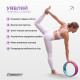 Колесо для йоги EasyFit TPE, Диаметр 33 см, Ширина 13 см, ПВХ, Розово-мятное