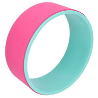 Колесо для йоги EasyFit TPE, Диаметр 33 см, Ширина 13 см, ПВХ, Розово-мятное