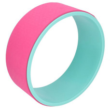 Колесо для йоги EasyFit TPE, Диаметр 33 см, Ширина 13 см, ПВХ, Розово-мятное