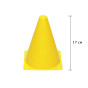Конус-фишка спортивная EasyFit, Высота 17 см, ПВХ, Жёлтый,  Для разметки, тренировок и футбола