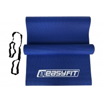 Килимок EasyFit для пілатесу, фітнесу та йоги, 173x61 см, товщина 6 мм, ПВХ, синій