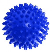 Массажный мяч EasyFit с шипами, Диаметр 9 см, Жесткий, ПВХ, для МФР, снятия напряжения и самомассажа, Синий