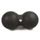 Подвійний масажний м'яч EasyFit DuoBall, Довжина 23 см, Діаметр 12 см, Матеріал EPP, для МФР, зняття напруги та самомасажу, Чорний