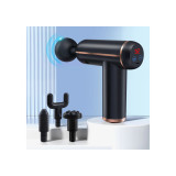 Масажний пістолет EasyFit Impact (портативний вібромасажер для тіла) з 4 насадками, 32 рівні інтенсивності, Сенсорний дисплей, Чорний, Для глибокого м'язового масажу, полегшення болю, відновлення після тренувань