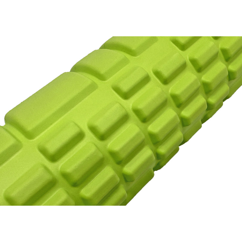 Массажный ролик (валик) EasyFit Grid Roller Mini, Длина 30 см, Диаметр 10 см, Пена EVA с массажной поверхностью 3D, для МФР, фитнеса, йоги и реабилитации, Салатовый