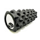 Массажный ролик (валик) EasyFit Grid Roller Extreme, Длина 33 см, Диаметр 14 см, Каркас из высокопрочного пластика, Пена EVA с массажной поверхностью 3D, для МФР, фитнеса, йоги и реабилитации, Черный