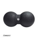 Подвійний масажний м'яч EasyFit DuoBall, Довжина 23 см, Діаметр 12 см, Матеріал EPP, для МФР, зняття напруги та самомасажу, Чорний