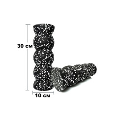 Массажный ролик (валик) EasyFit SlateShaper Mini, Длина 30 см, Диаметр 10 см, Экструдированный полипропилен (EPP), для МФР, фитнеса, йоги и реабилитации, Черный