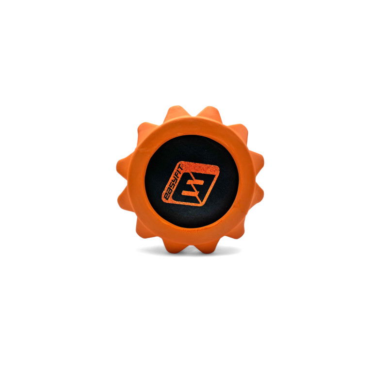 Массажный ролик EasyFit Solid Roller v.1.2s, длина 33 см, диаметр 13 см, EVA-пена, для МФР, фитнеса, йоги и реабилитации, оранжевый