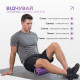Массажный ролик EasyFit Solid Grid Roller Mini, Длина 30 см, Диаметр 10 см, Цельный каркас, EVA-пена с 3D массажной поверхностью, для МФР, фитнеса, йоги и реабилитации, Фиолетовый