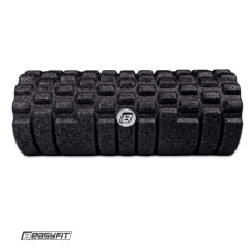 Масажний ролик для МФР EasyFit Grid Roller EPP, довжина 33 см, чорний Масажний ролик для МФР EasyFit Grid Roller EPP, довжина 33 см, чорний