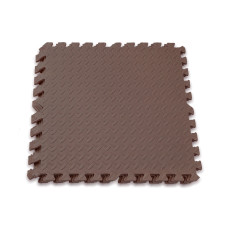 Татамі мат EasyFit SwallowTail (пазл ластівчин хвіст з бортиком), Розмір 120x120 см, Товщина 10 мм, EVA-піна, Коричневий