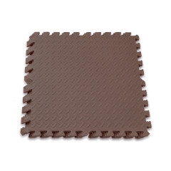 Татами мат EasyFit SwallowTail (пазл ласточкин хвост с бортиком), Размер 120x120 см, Толщина 10 мм, EVA-пена, Коричневый