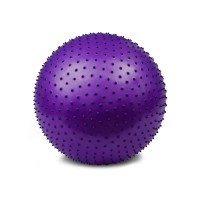 Фитбол EasyFit с массажной поверхностью, ПВХ, диаметр 75см, максимальная нагрузка 120 кг, фиолетовый, для фитнеса, йоги, пилатеса, реабилитации и профилактики боли в спине