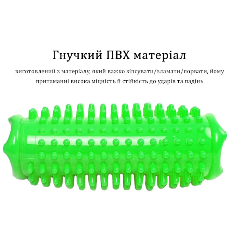 Ортопедический массажный коврик для стоп EasyFit Acupoint с шипами, длина 35 см, зеленый