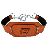 Пояс для обтяжень EasyFit, шкіра, сталь, до 250 кг, коричневий