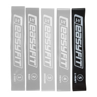 Фітнес-резинка для ніг EasyFit №5 X-Heavy, Опір 20 кг, Довжина 60 см, Ширина 5 см, Чорний