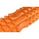 Массажный ролик EasyFit Grid Roller v1.2 с заглушками, Длина 33 см, Диаметр 13 см, Пена EVA с 3D массажной поверхностью, для йоги, фитнеса и реабилитации, Оранжевый