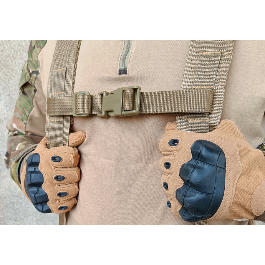 Тактический пояс разгрузочный РПС с креплением MOLLE и плечевыми лямками Multicam Arid степной без подсумков