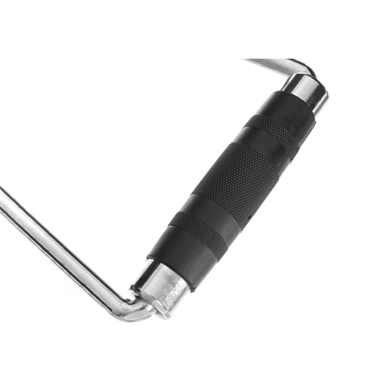 Ручка для тяги EasyFit одинарная с прорезиненной ручкой, 14,5х13 см, Хромированный металл