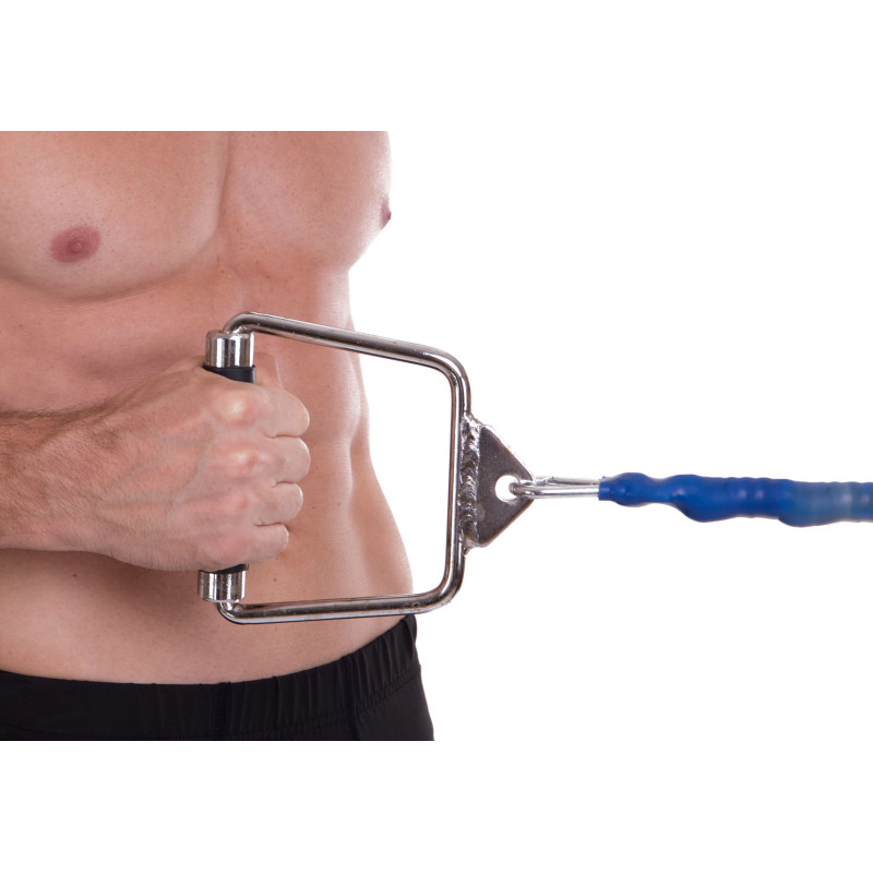 Ручка для тяги EasyFit одинарная с прорезиненной ручкой, 14,5х13 см, Хромированный металл