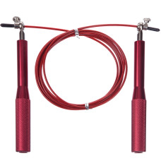 Швидкісна скакалка EasyFit Aluminium, Довжина 3 м, Сталь, Алюміній, Червоний