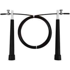 Скоростная скакалка EasyFit Speed Cable Rope, Длина до 3 м, Сталь, Пластик, Черний