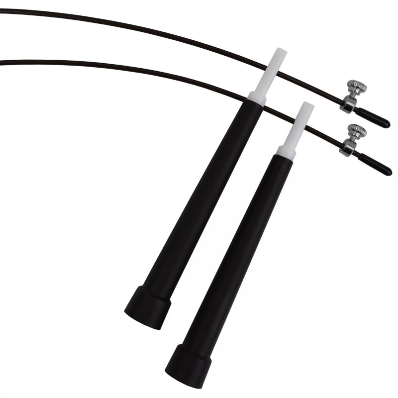 Швидкісна скакалка EasyFit Speed Cable Rope, Довжина до 3 м, Сталь, Пластик, Чорний