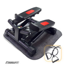 Степпер поворотный EasyFit Pace-В с эспандерами, для фитнеса и кардио