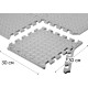 Татами мат EasyFit SwallowTail (пазл ласточкин хвост с бортиком), Размер 120x60 см, Толщина 10 мм, EVA-пена, Серый