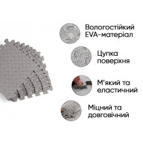 Татами мат EasyFit 8 шт (30х30х1 см) ласточкин хвост серый Татами мат EasyFit 8 шт (30х30х1 см) ласточкин хвост серый
