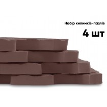 Татами мат EasyFit SwallowTail (пазл ласточкин хвост с бортиком), Размер 120x120 см, Толщина 10 мм, EVA-пена, Коричневый