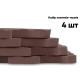 Татамі мат EasyFit SwallowTail (пазл ластівчин хвіст з бортиком), Розмір 120x120 см, Товщина 10 мм, EVA-піна, Коричневий