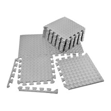 Татамі мат EasyFit SwallowTail (пазл ластівчин хвіст з бортиком), Розмір 120x60 см, Товщина 10 мм, EVA-піна, Сірий
